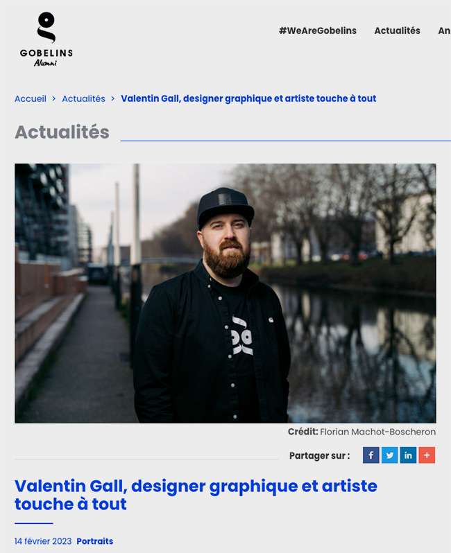 Interview de Valentin Gall pour Gobelins Alumni